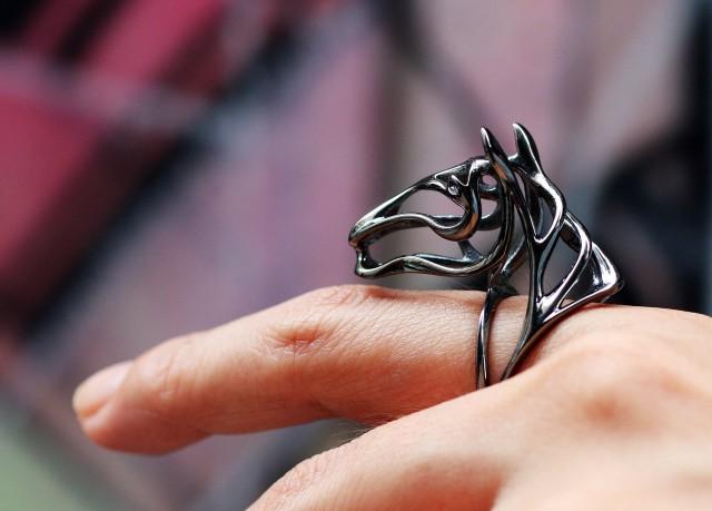 wedding photo - Zodiac Horse Ring, Gallop Horse Ring, horsey collection, wire sculpture, Zodiac Morphosis, animal ring, animal totem jewelry, Vulcan Jewelry