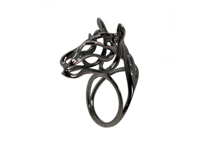 wedding photo - Zodiac Horse Ring, Gallop Horse Ring, horsey collection, wire sculpture, Zodiac Morphosis, animal ring, animal totem jewelry, abstract horse ring, black horse ring, Vulcan Jewelry