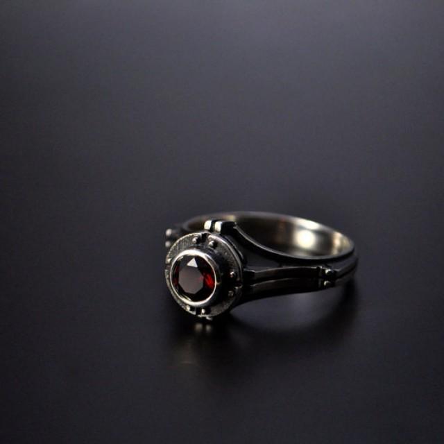 wedding photo - Silver Steampunk Ring "Adsuavus"