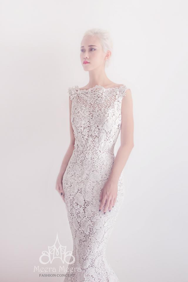 wedding photo - Lace mermaid dress with guipure embroidery from Meera Meera