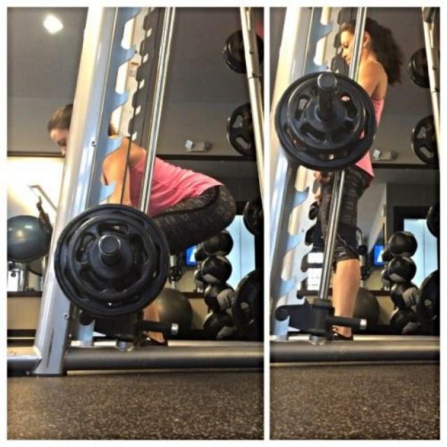 wedding photo - Using the Smith Machine for Deadlifts - Stiff Leg Dead Lifts for Women - Ladiestylelife.com