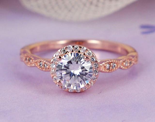 Luxury Rose Gold and Silver Engagement Rings