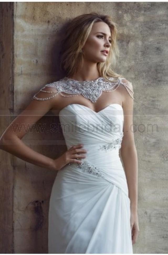 wedding photo - Mia Solano Chiffon A-line Wedding Dress - Bliss 