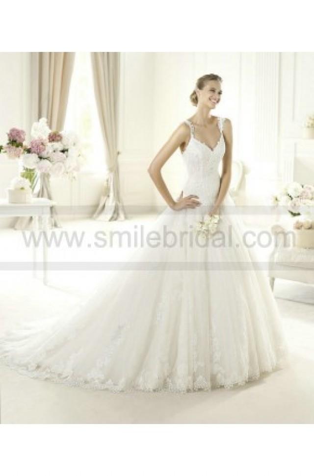 wedding photo - Wedding Gown - Style Pronovias Uri Lace And Tulle V-Neck