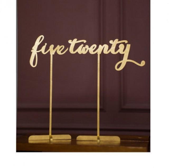wedding photo - 15 Freestanding Gold Table Numbers. Wedding Numbers. Table numbers.   FREE Cake Topper.Shipping next day!!