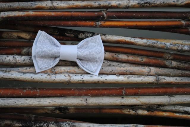 wedding photo - morning gray bow tie embroidered bowtie groomsmen bow ties wedding men's tie gift for brother unisex bowties birthday gift co-worker tyyunir