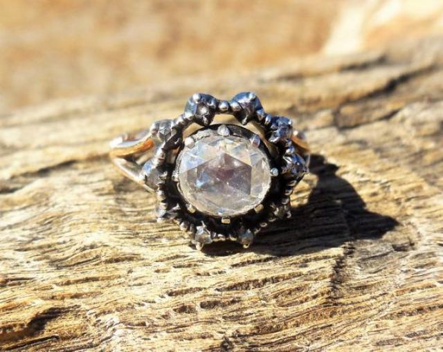 Georgian Rose Cut Diamond Engagement Ring