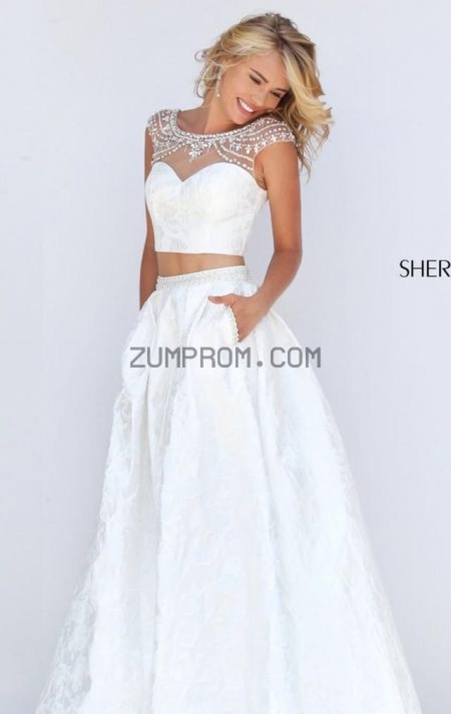 wedding photo - Style 50197 Two-Piece Textured Gown by Sherri Hill
