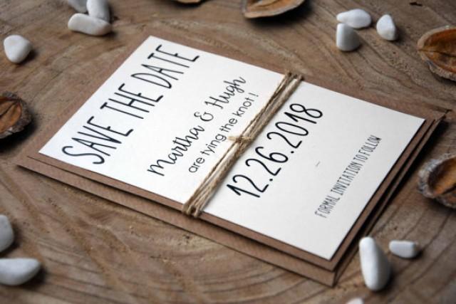 wedding photo - Tying The Knot Save the Date Cards, Rustic Tying The Knot Save The Dates, Custom Save The Dates, Save The Date Wedding Tying The Knot