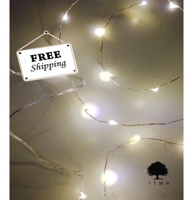 wedding photo - Fairy Lights-4 Metres- Warm or Cool light- DIY Wedding Decor- FREE decorating clips& Free wooden clips- Low cost delivery