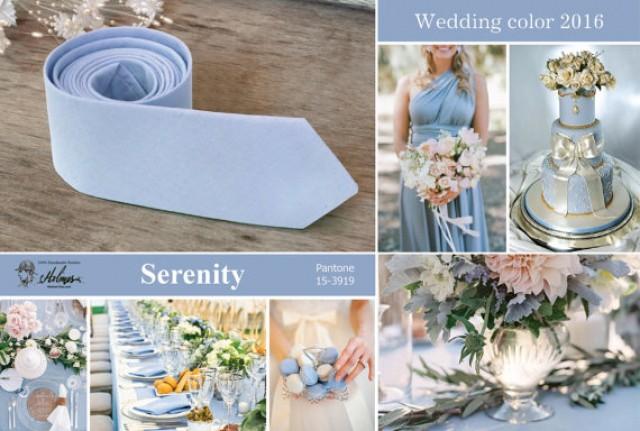 wedding photo - Wedding Serenity Ties Wedding 2016 Wedding color Serenity Tie Men's skinny tie