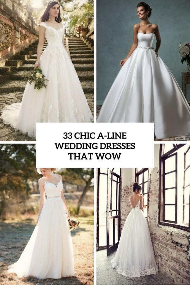 33 Chic A Line Wedding Dresses That Wow Weddingomania Weddbook 