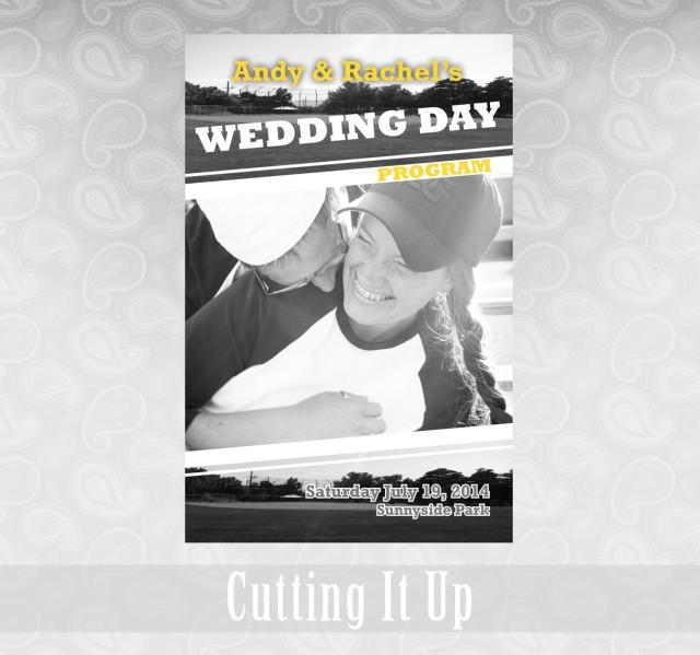 Baseball Wedding Program, Baseball Wedding Favor, Softball Wedding Favor, Sports Wedding Theme, Magazine, Photo, Pittsburgh Pirates, MLB