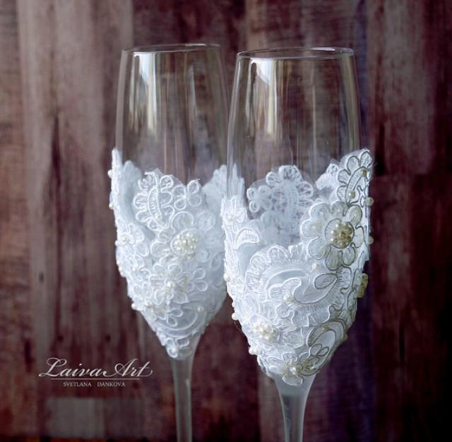 wedding photo - Wedding Champagne Flutes Toasting Glasses Toasting Flutes Wedding Champagne Flutes Bride and Groom Wedding Glasses