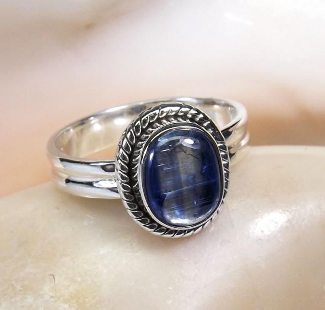 Kyanite Gemstone, Kyanite Ring, Kyanite Stone Ring, Designer Ring, Unique Ring, Birthday Gift, Engagement Ring, Gemstone Ring, 925 Silver