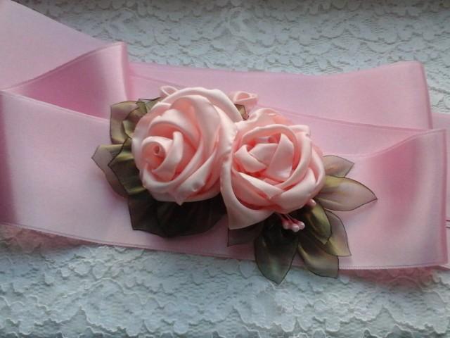 Pink Bridal Belt, Pink Wedding Sash Belt, Rustic Wedding Dress Sash Belt, Country Wedding  Belt, Maternity Sash, Flower Girl Dress Sash Belt