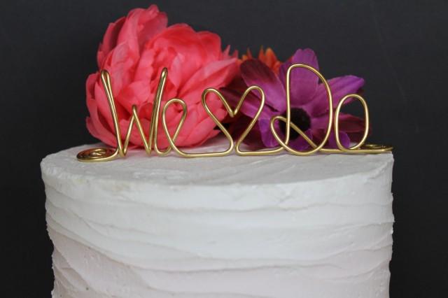 Rustic Cake Topper - Wire Cake Topper - I do Cake Topper - Personalized Cake Topper - Barn Wedding - Name Cake Topper - Wedding