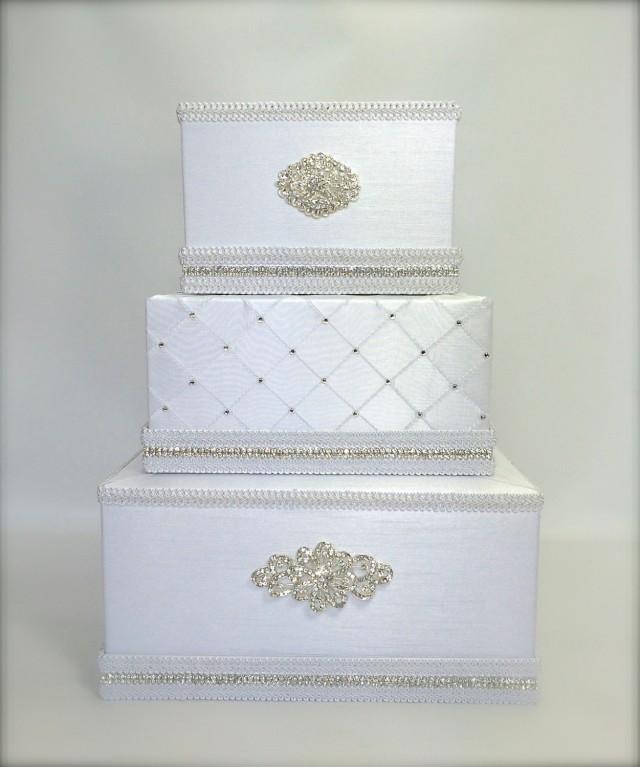 Wedding Card Box Classic White Or Ivory Wedding Card Holder With Slot Card Box Gift Card Secure Lock Wedding Cards Wedding Card Wedding 2662655 Weddbook