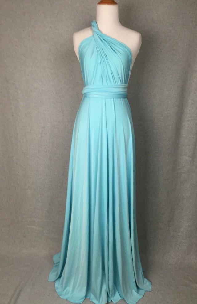 Aqua Infinity Dress Convertible Formal,wrap dress ,bridesmaid dress,party dress Evening dress B32#C32#