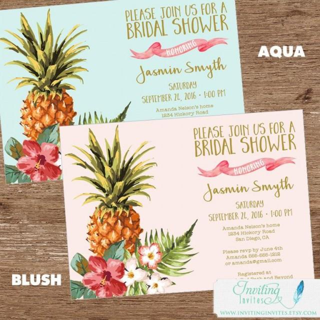 Tropical Bridal Shower Invitation 