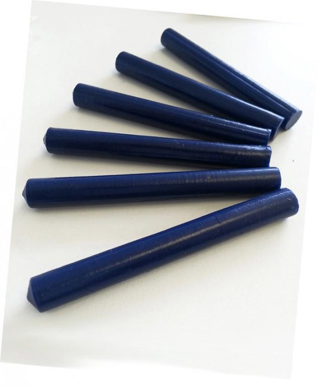 Blue Wax sticks - Real Wax Dark Blue Navy 12mm Glue Gun Wax seal sticks (Handmade in Australia) Pure Invites