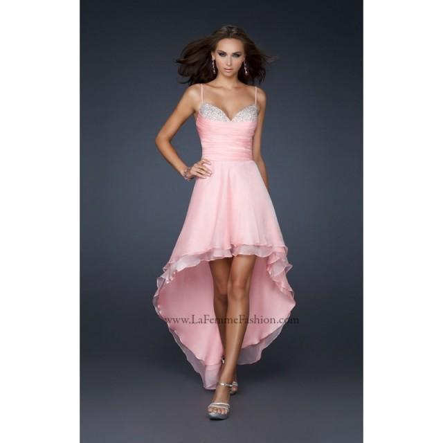 Aqua La Femme 17141 - High-low Chiffon Dress - Customize Your Prom Dress