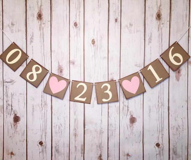 SAVE THE DATE banner, save the date sign, engagement banner, engaged banner, save the date photo prop, save the date photo banner