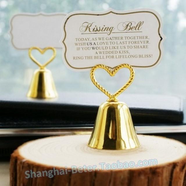 wedding photo - beter gifts 春季布置decor金婚心形铃铛席位卡wj071