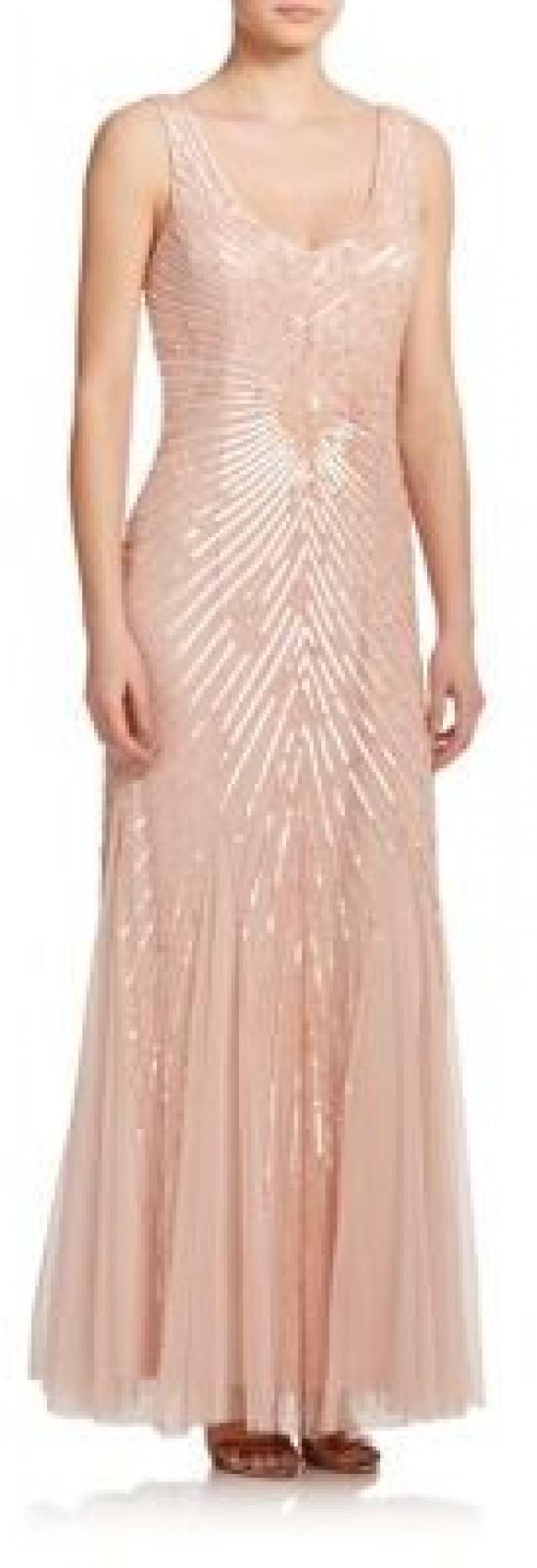 Sequined Godet Bridesmaid Gown