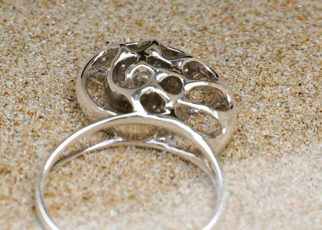 wedding photo - Silver Nautilus Ring, Unusual Birthday Gifts, Seashell Ring, Salvador Dali jewellery, Slow Ring, 3d printed ring, Vulcan Jewelry