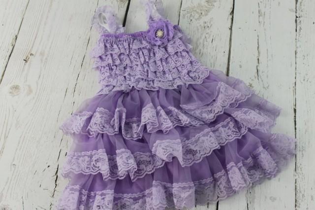 Lavender Flower Girl Dress Lilac Rustic Girls Dress Junior Bridesmaid Dress Country Shabby Chic Wedding Dress Light Purple Jr Bridesmaid