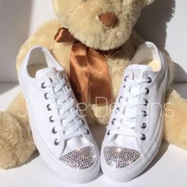 bedazzled wedding converse