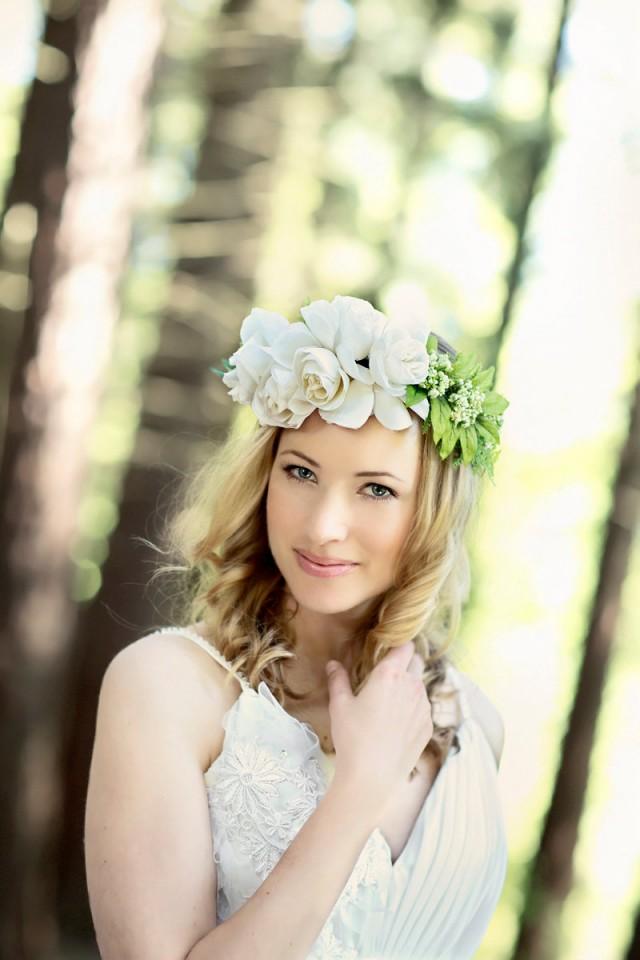 Bridal Headband, Floral Headband, Bohemian flower headband, Wedding Headpiece, Fascinator