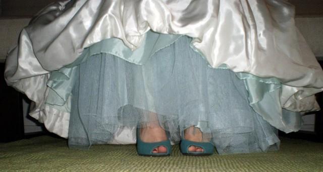 Aqua Blue Crinoline -- Tulle Skirt  -- A Line, Extra Full, Mermaid----  Pink, Green, Yellow, Purple, Blue MORE COLORS AVAILABLE