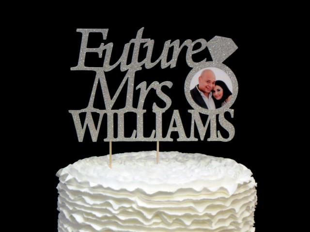 Future Mrs Topper, Custom Bridal Shower Cake Topper, Engagement Party Topper, Custom Engagement Cake Topper, Bridal Shower Cake Topper