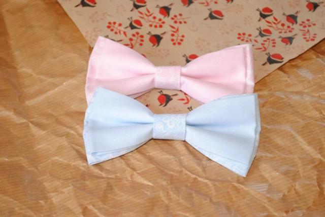wedding photo - Bow tie for groom blush pink paisley bow tie blue paisley print necktie wedding bow ties pink blue floral bowties groomsmen pocket squares - $9.67 USD