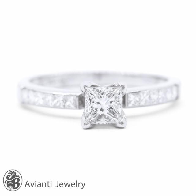 Princess Cut Diamond Engagement Ring, Princess Cut engagement Ring,Invisible set Engagement ring, Diamond Ring, Wedding Ring 