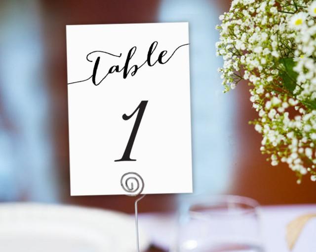 wedding photo - Table Numbers Printable 1-40 Template In TWO Sizes, Wedding Table Seating Template, Table Number Cards, Wedding Printable,  - $6.50 USD