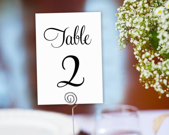 wedding photo - Table Numbers Printable 1-40 Template In TWO Sizes, Wedding Table Seating Template, Table Number Cards, Wedding Printable,  - $6.50 USD