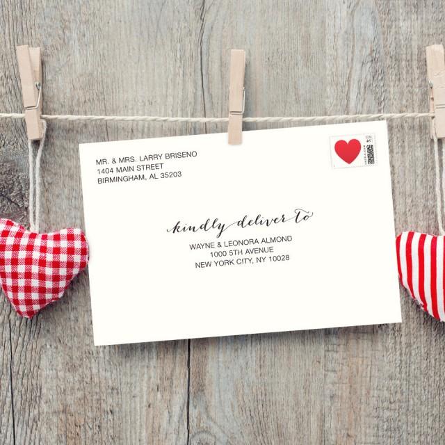 wedding photo - Wedding Envelope Templates Fit 5.5"x8.5" Cards, Response Card, Save the Date Card Envelope, Printable Wedding Invitation Envelope,  - $6.50 USD