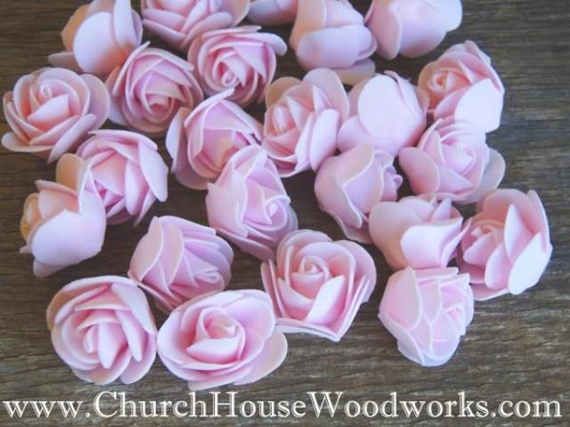 wedding photo - Pink Foam Roses- Pack of 50