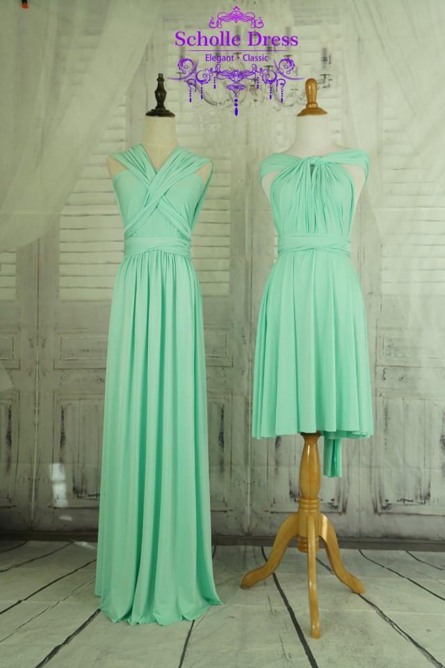 Mint Green Infinity Dress Evening Dresses   Bridesmaid Dress-B21#C21#
