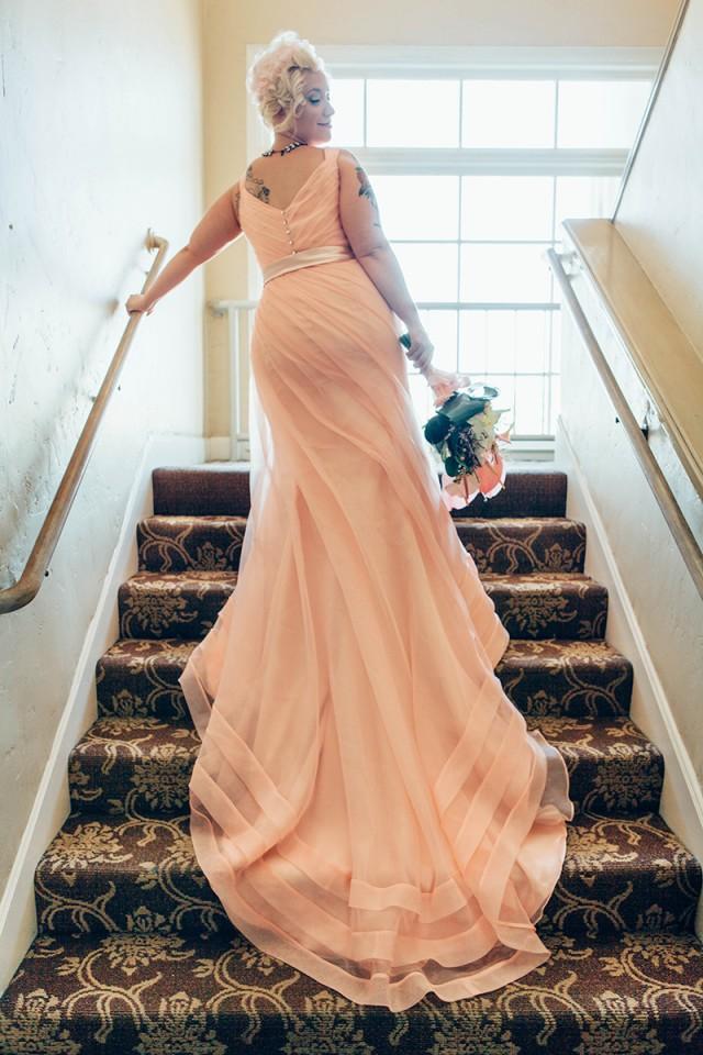 Blush & Bashful 21 Pastel Pink Wedding Dresses That Are Your New