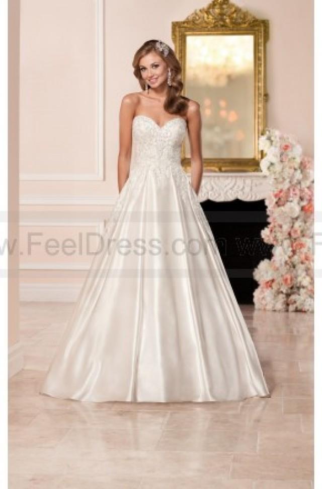 wedding photo - Stella York Satin Wedding Dress With Sweetheart Neckline Style 6306