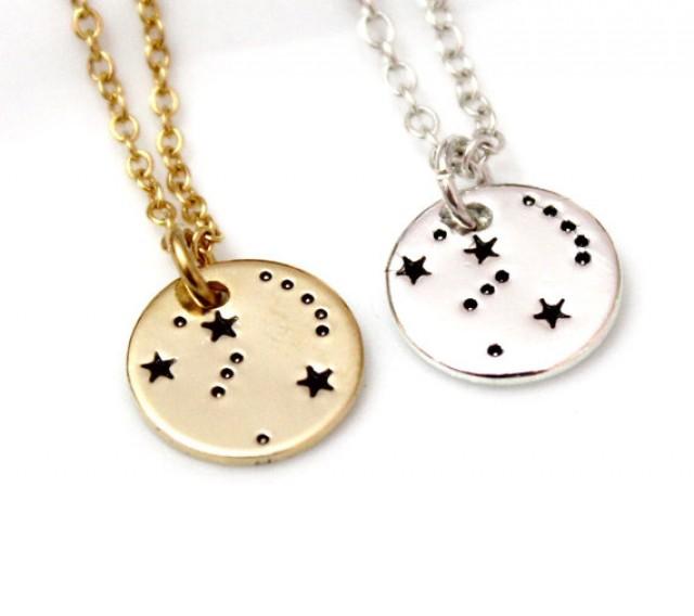 wedding photo - Orion Necklace Sterling Silver, Orion Constellation Necklace, Necklace Horoscope, Orion Constellation Jewelry, Gold Astrology, Orion Gift