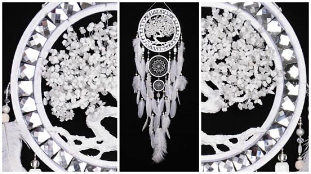 wedding photo - Wedding Dream Catcher White Tree of life Dreamcatcher white agate Dreamсatcher wall handmade idea gift birthday dream catcher Wedding gift