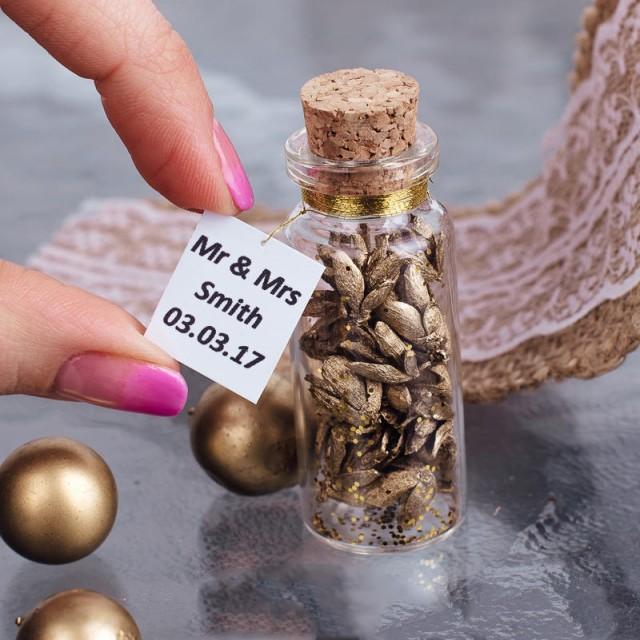 wedding photo - Personalized wedding favors Ideas for wedding favors Country wedding favors Gold wedding favours Luxury Gold glitter favors - $2.29 USD