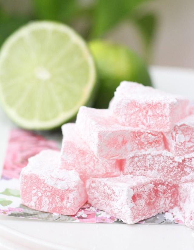 Lime and Rosewater Turkish Delight Recipe - Polka Dot Bride
