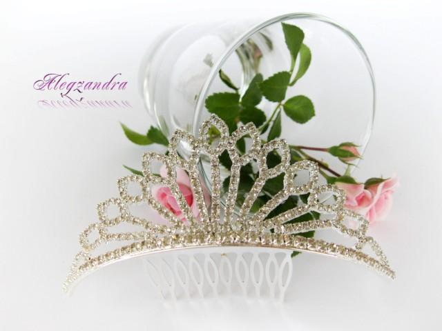 wedding photo - Crystal Bridal Princess Tiara, Crown, Bachelorette Tiara, Wedding Hair Pieces, Wedding Hair Accessories, Bridal Headpieces - $34.99 USD