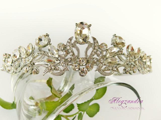 wedding photo - Swarovski Crystal Bridal Princess Tiara, Crown, Bachelorette Tiara, Wedding Hair Pieces, Wedding Hair Accessories, Bridal Headpieces - $99.99 USD